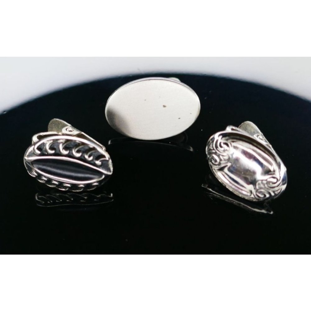 Lot of 3 Signed Don Lopez of California Small Silver Colored Clips